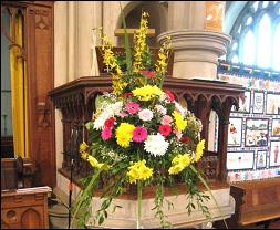 Flower display for 'Women's World Day of Prayer' service