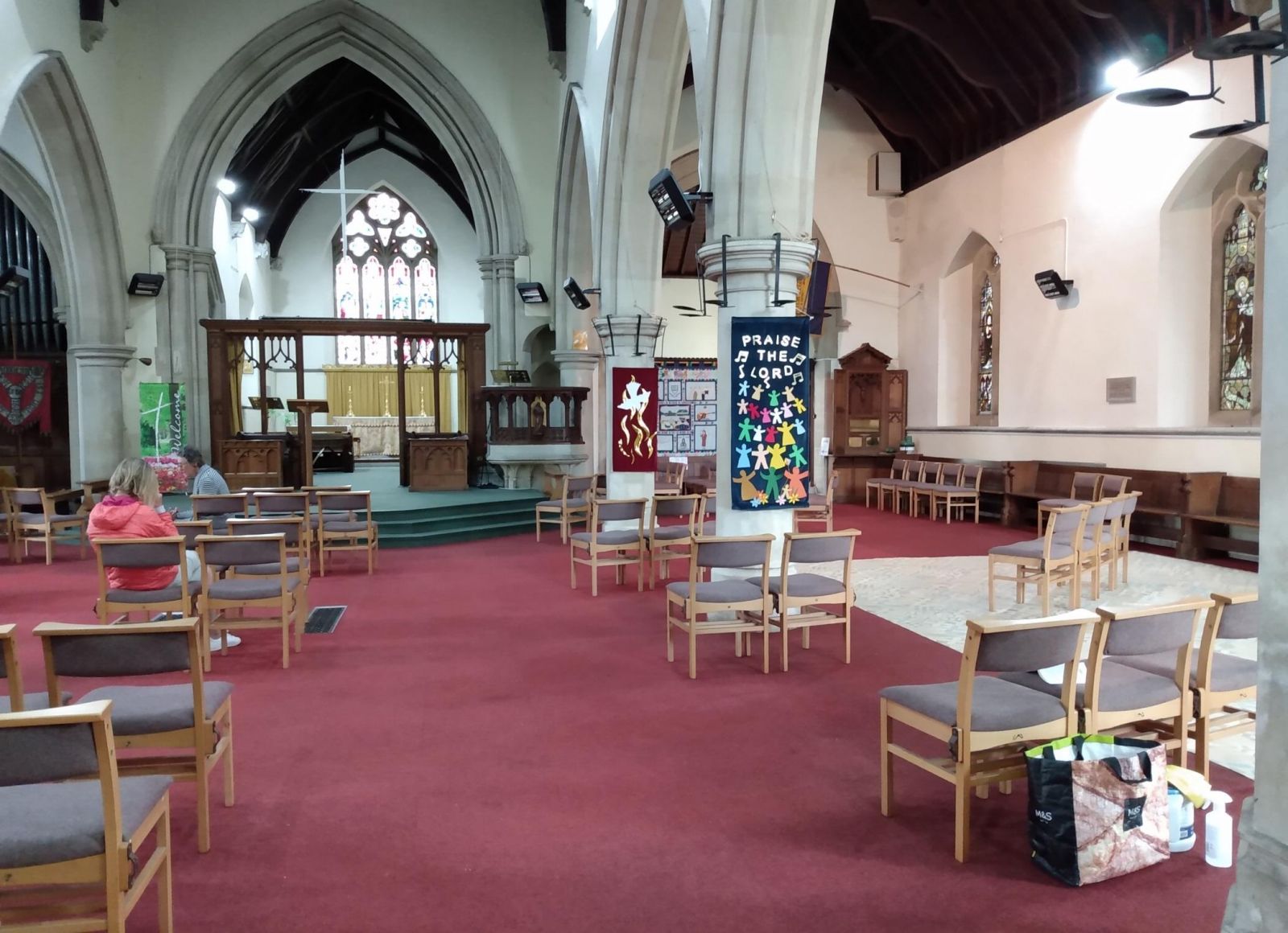 The new socially-distanced normality in Holy Trinity church