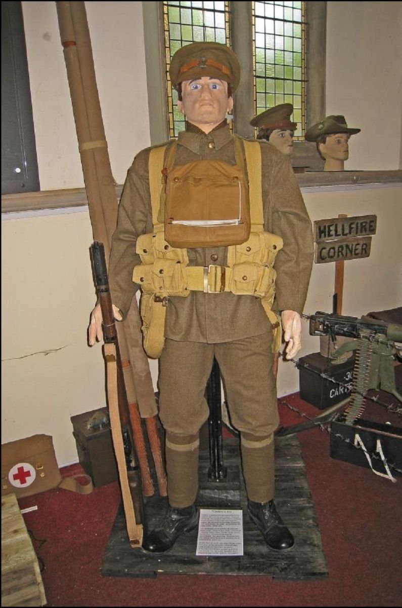 A WW1 Soldier complete with webbing and equipment