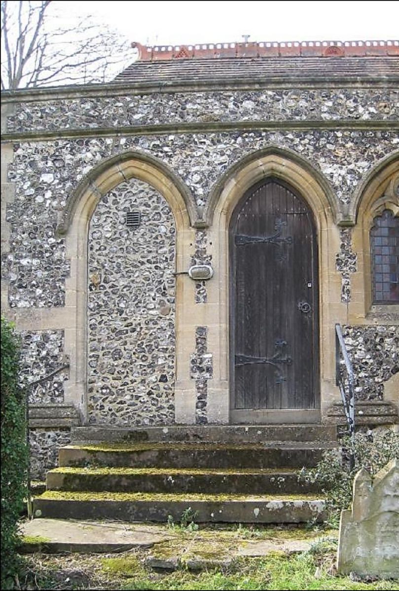 It is not known why the vestry originally had two external doors. The left-hand door was blocked up during the 1987 re-ordering.